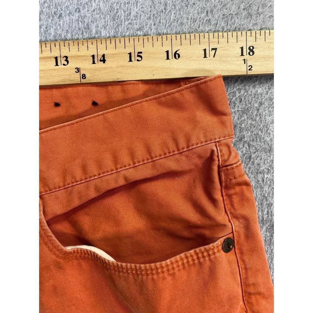 Polo Ralph Lauren Pants Mens 35x30 Orange Cotton Flat Front Canvas Straight Leg